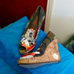 Ed Hardy Wedge Paltform Pumps